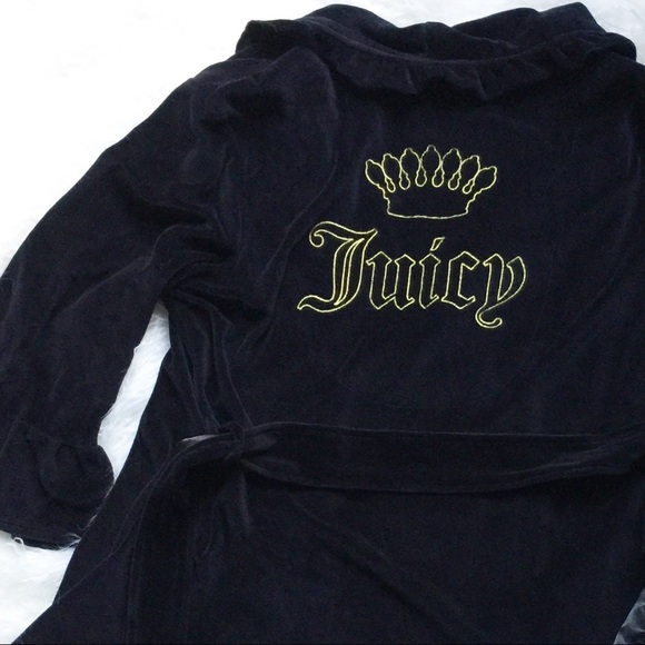 Juicy Couture Other - Juicy Couture black velour robe